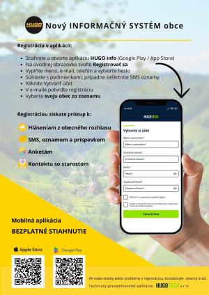 Návod na registráciu HUGO